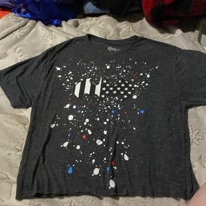 Hey red white and blue medium Batman shirt